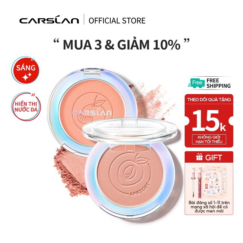 Phấn má hồng Carslan 6 màu thời trang tùy chọn 5.5g