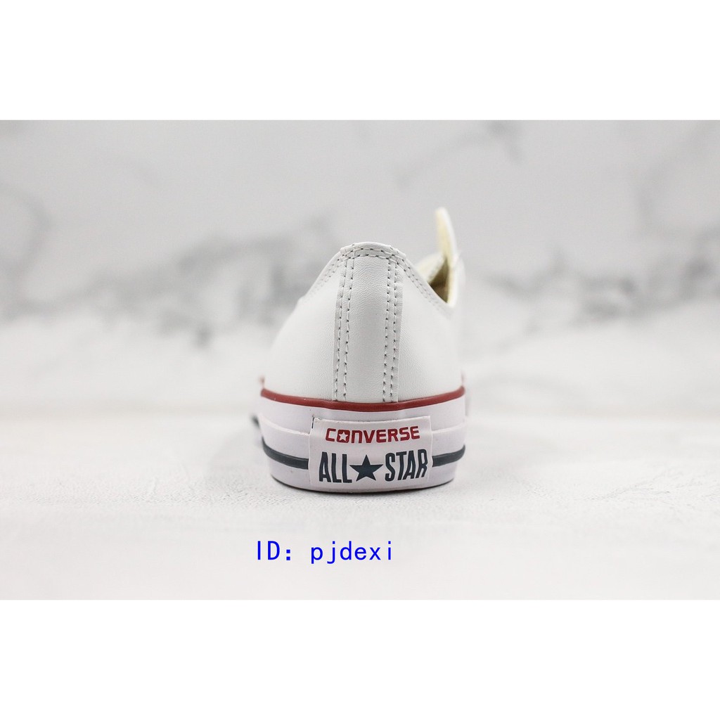 Giày Converse Chuck Da Cổ Thấp Phối Màu Trắng Đen Phong Cách Cổ Điển