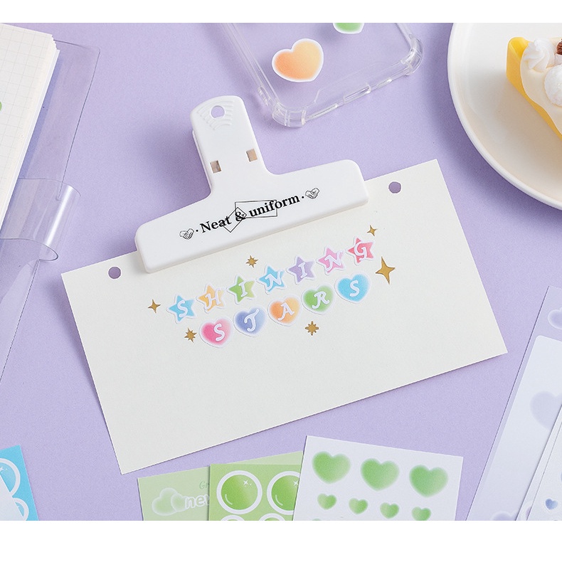 Sticker trang trí toploader trái tim - Be Tiny Stationery