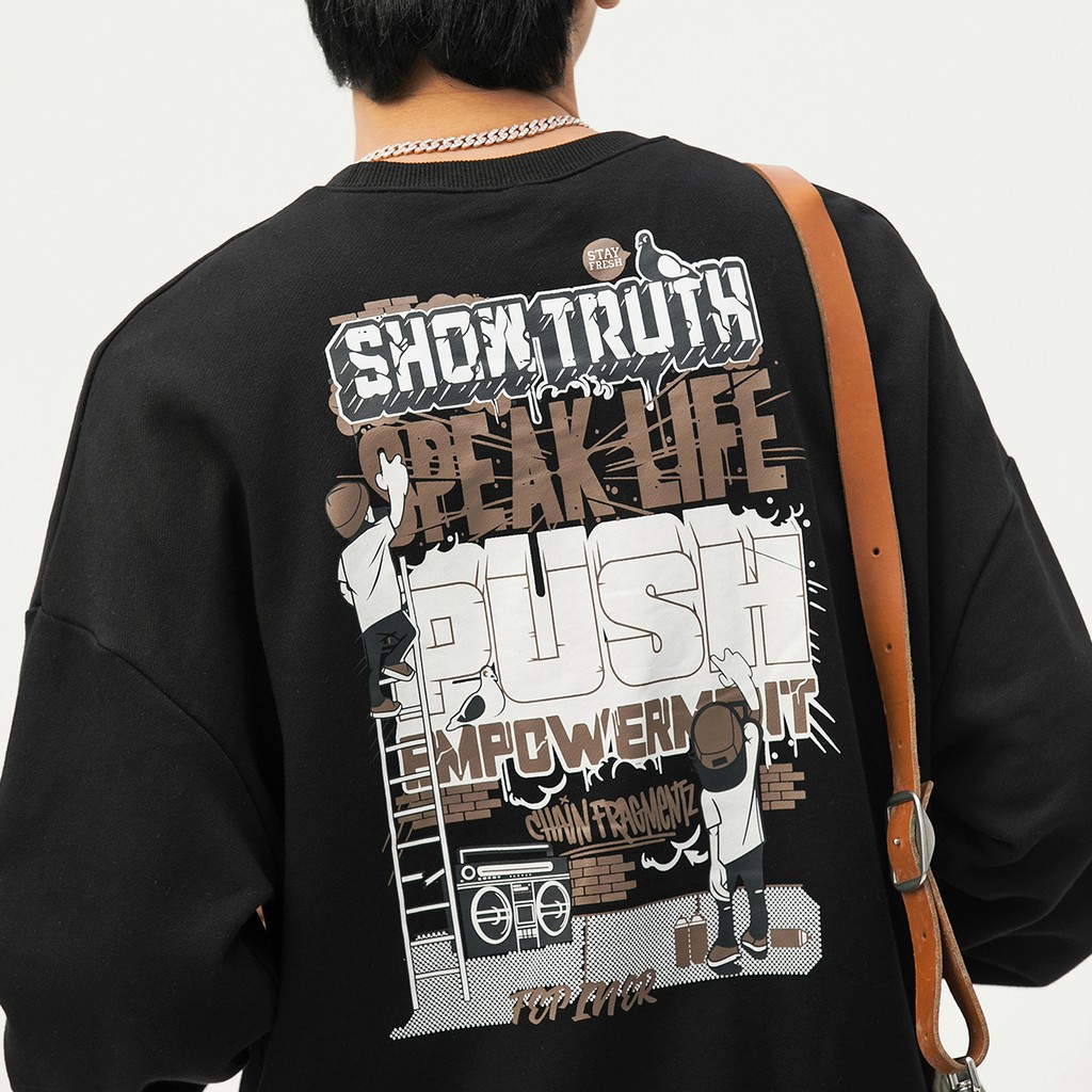 hoodie sweater 💥FREESHIP💥Áo Sweater SHOWTRUTH Nam Nữ Phong Cách Hàn Quốc, Chất Nỉ Dày Dặn Ấm Áp - Tặng Phụ Kiện Xinh S