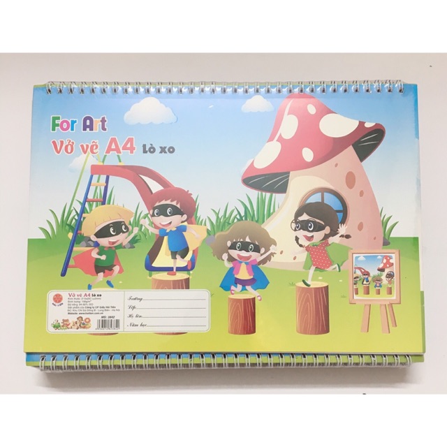 Vở vẽ A4 gáy lò xo