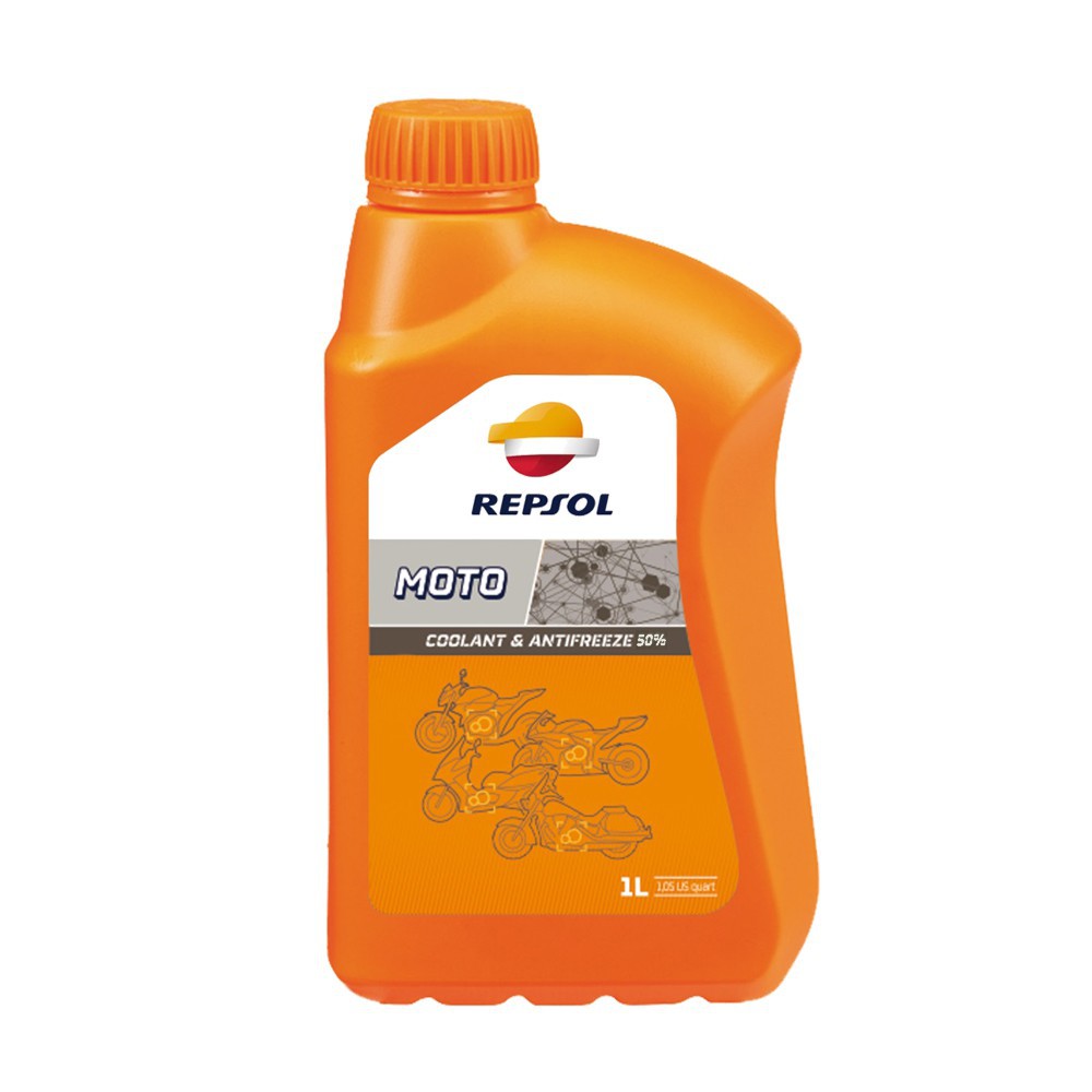 Nước làm mát động cơ cao cấp Repsol Moto Coolant &amp; Antifreeze 50% 1L