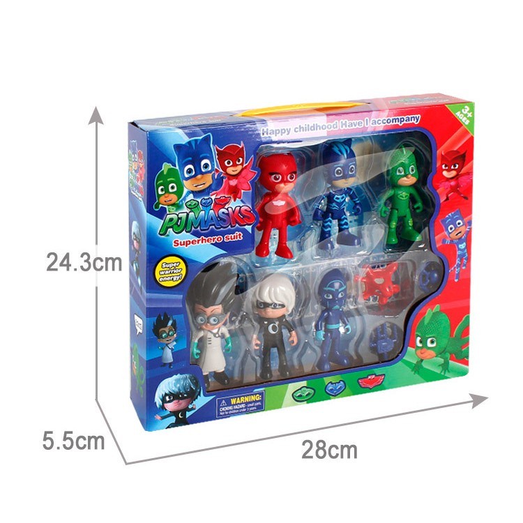 Pj masks set 4 Xe Hơi Đồ Chơi 3 Chiếc Mặt Nạ Hình Nhân Vật Hoạt Hình anime Dành Cho Bé Trai Và Bé Gái