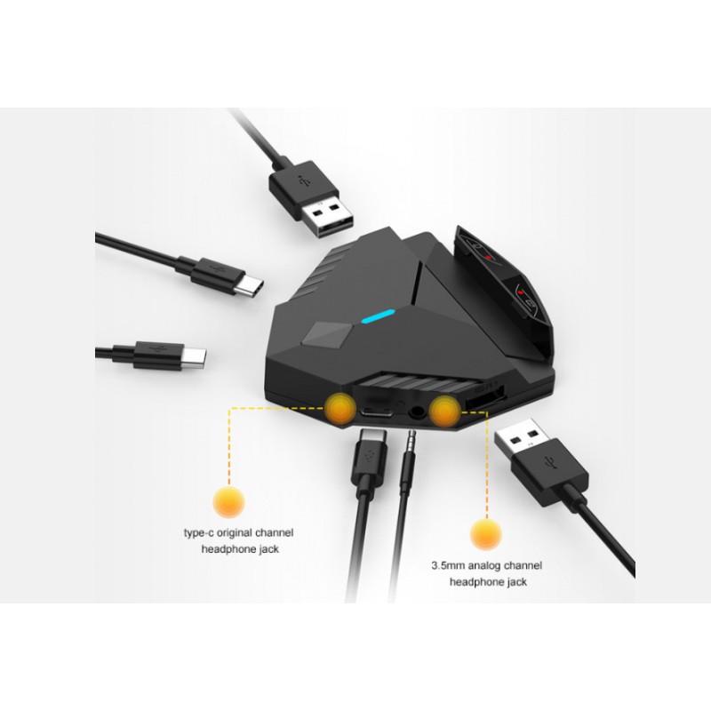 Bộ chuyển đổi Game LingZha 2 PRO - Kết nối không dây,  Chơi game PUBG mobile, Call of Duty, Free Fire, Crossfire Legend