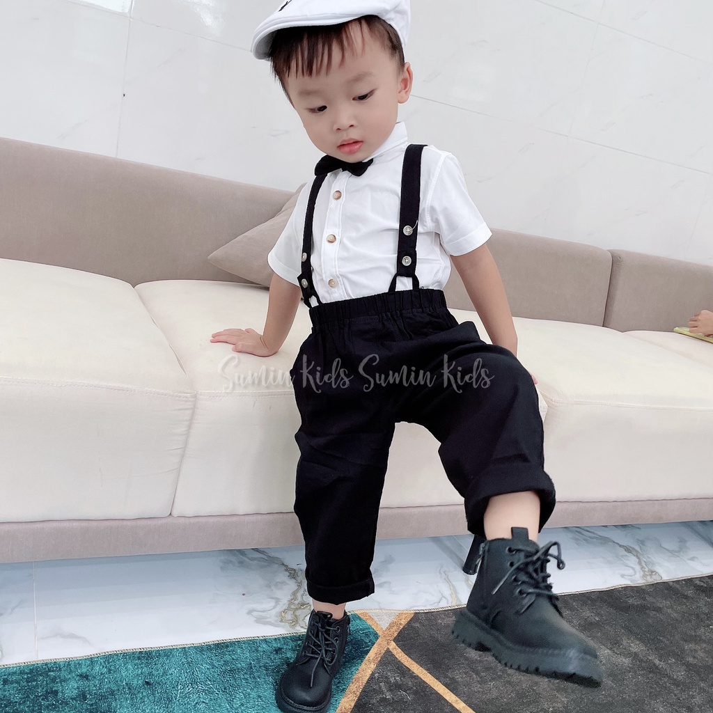 Bộ công tử bé trai mẫu sét công tử dài bé trai bộ đồ phù hợp body trẻ từ 3kg tới 13kg Sumin Kids