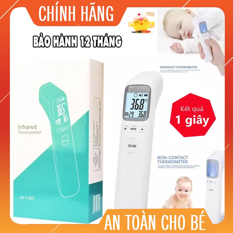 [🥇BẢO HÀNH 12 THÁNG🥇] Nhiệt Kế Điện Tử Hồng Ngoại Cảm Ứng Đo Trán Đa Năng CK-T1803 Chính Xác Chỉ Trong 1 Giây