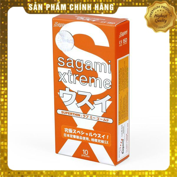 Combo 2 Hộp 20c bao cao su siêu mỏng ôm sát cao cấp Sagami Xtream Orange