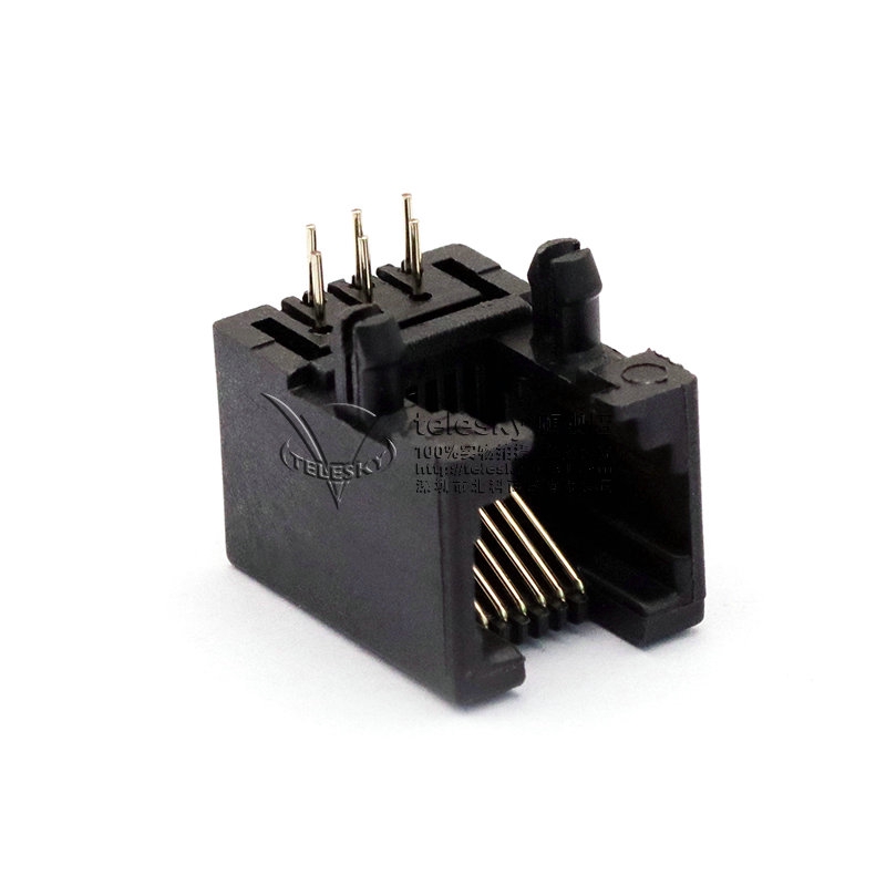 Ổ Cắm Điện Thoại Rj11 95001-6p6c Rj12 Rj12 90 Độ