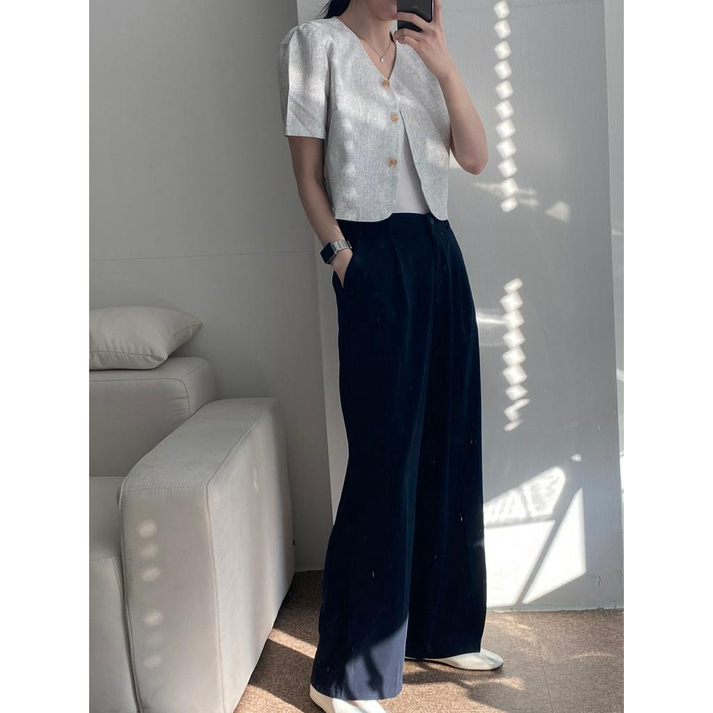 Áo Khoác Dệt Kim Cổ Chữ V Phong Cách Hàn Quốc Thời Trang Mùa Hè 63768