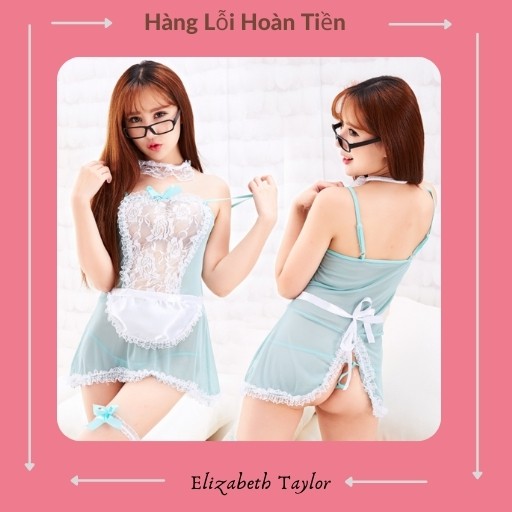 Cosplay Sexy Nữ Người Hầu,Hầu Gái, Người Giúp Việc Sexy Váy Ren Ngực Đính Nơ Chất Liệu Vải Mềm Mại