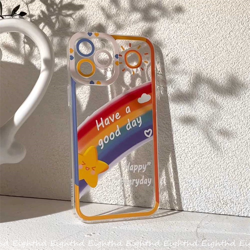 Ốp Điện Thoại Silicone Mềm Chống Sốc Màu Cầu Vồng Cho iPhone 13 12 11 Pro Max X XR Xs Max 6 7 8 Plus SE 2020