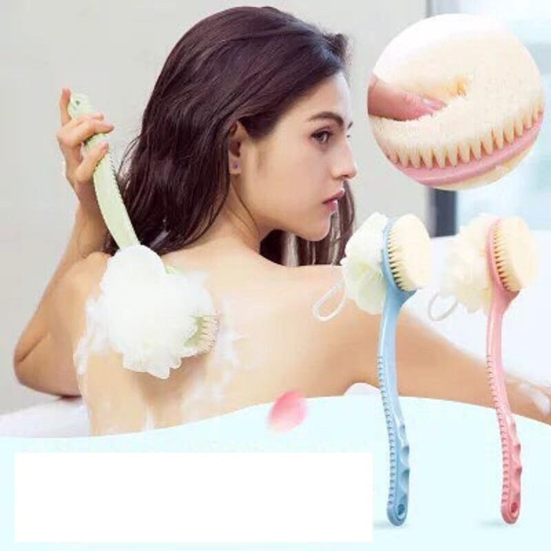 Cọ lưng bông tắm 2 đầu lông cọ kèm bông siêu mềm