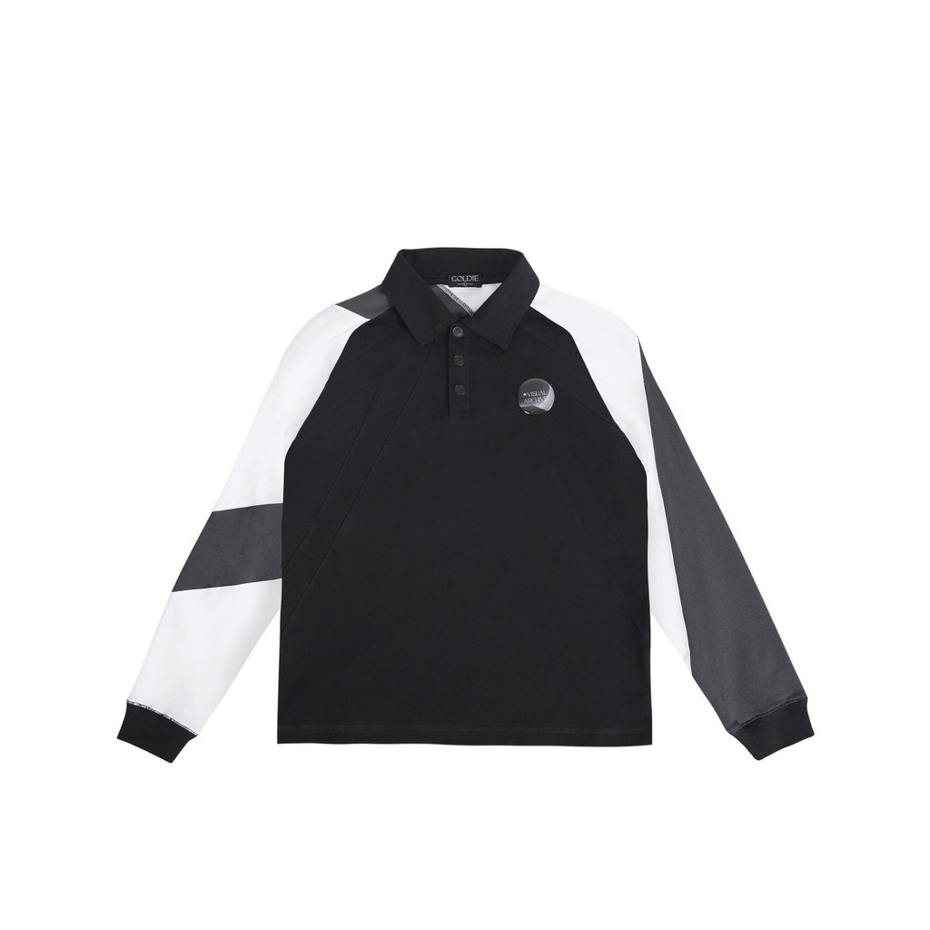 Paneled L/S Polo Shirt (Áo polo dài tay ghép mảnh)