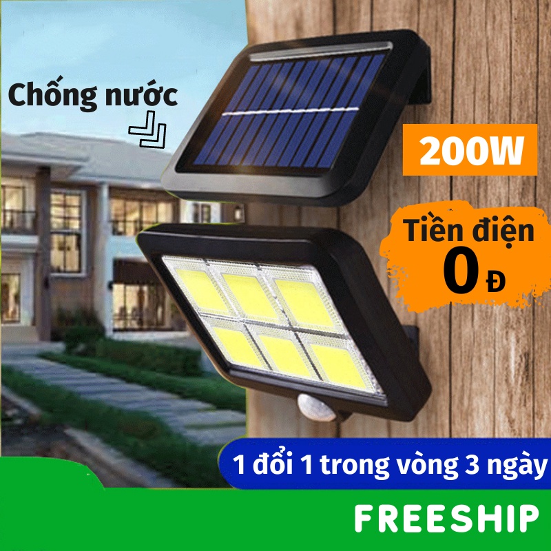 Đèn Năng Lượng Mặt Trời, Đèn Led Năng Lượng Mặt Trời Cảm Biến Ngoài Trời Chống Nước LEON OFFICIAL