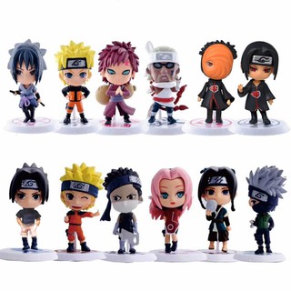 Mô Hình Naruto - Bộ 12 Mô Hình Nhân Vật Naruto Chibi Dễ Thương