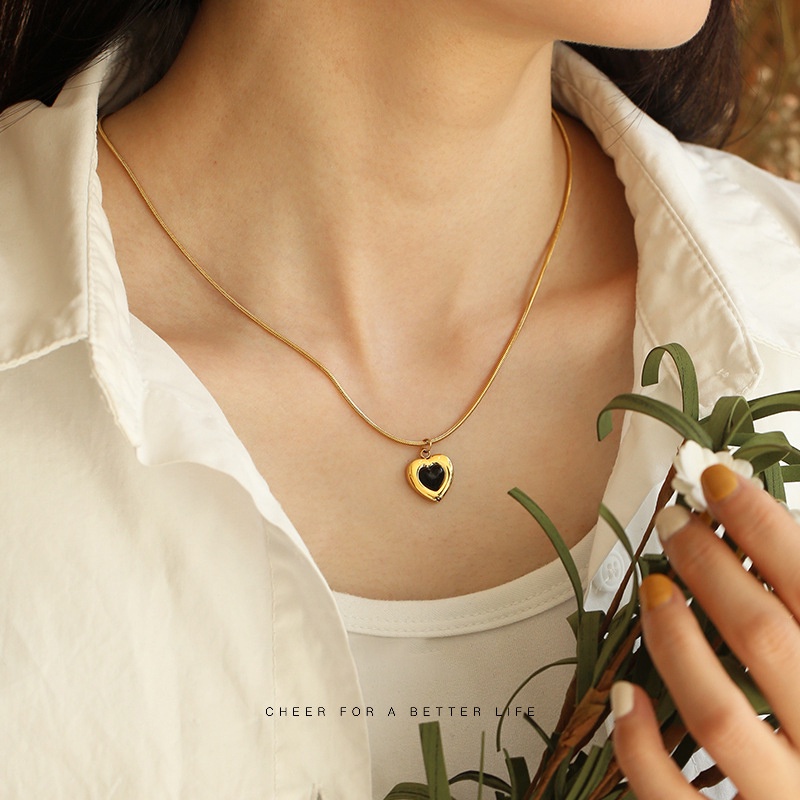 Vòng cổ MAYEBE LAVEND bằng thép titanium mạ vàng 18K chất lượng cao không phai màu
