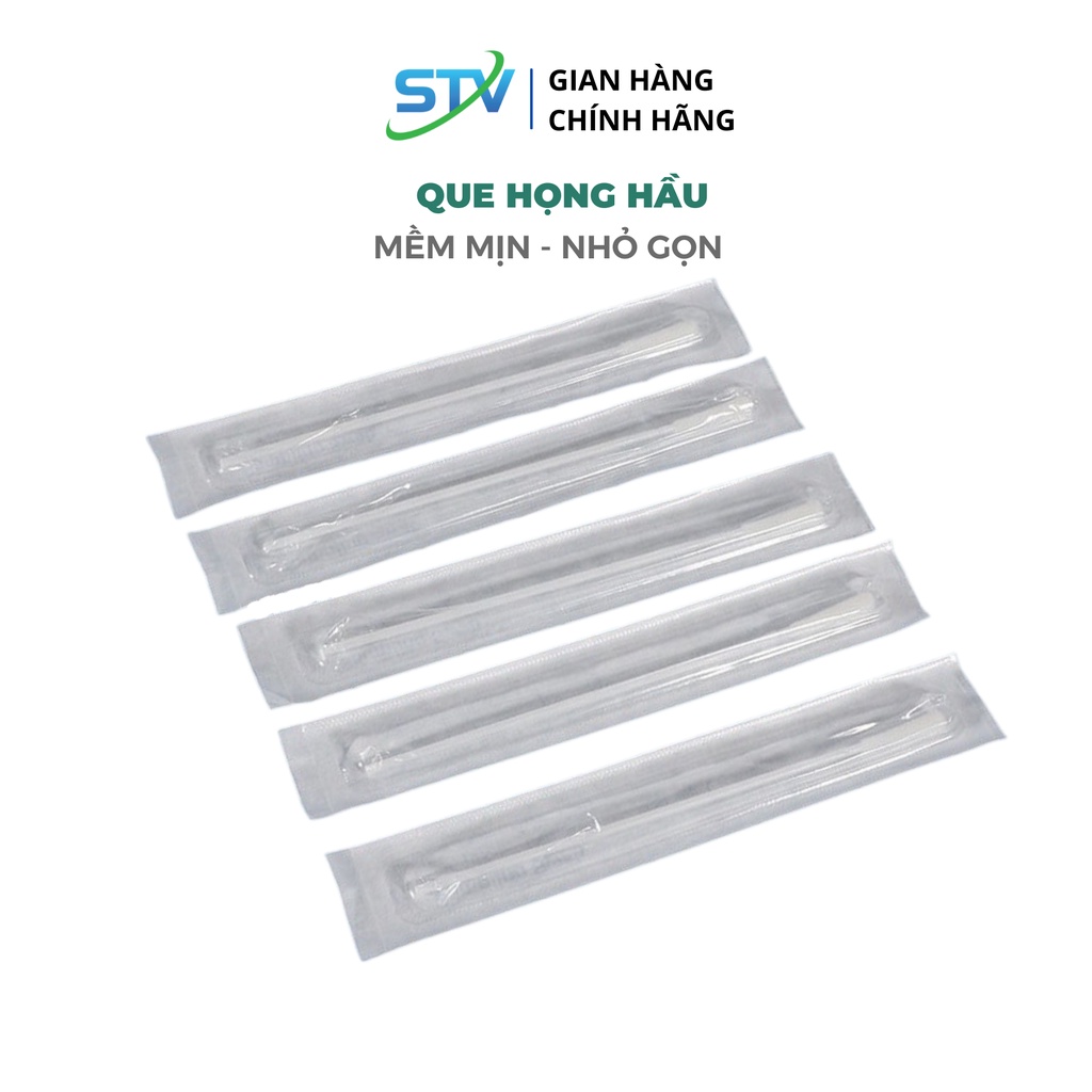 Que Tăm Bông Lấy mẫu Dịch Họng Hầu Jun Nuo Đường Kính Đầu Bông 6mm