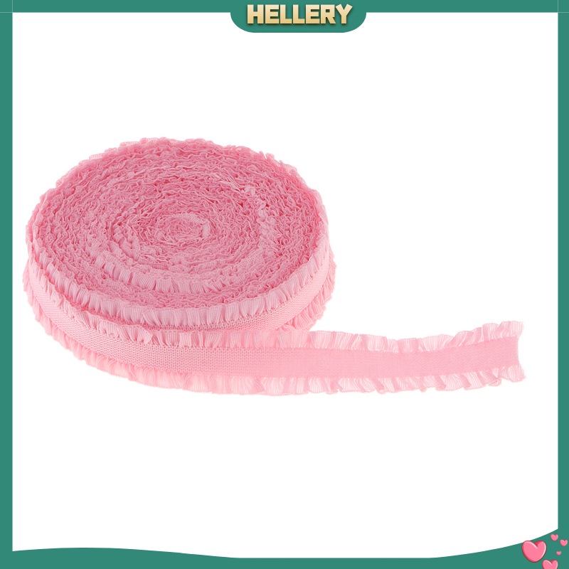 1 Cuộn Ruy Băng Ren Co Giãn Hai Lớp Màu Xanh Dương Dùng May Vá Thủ Công