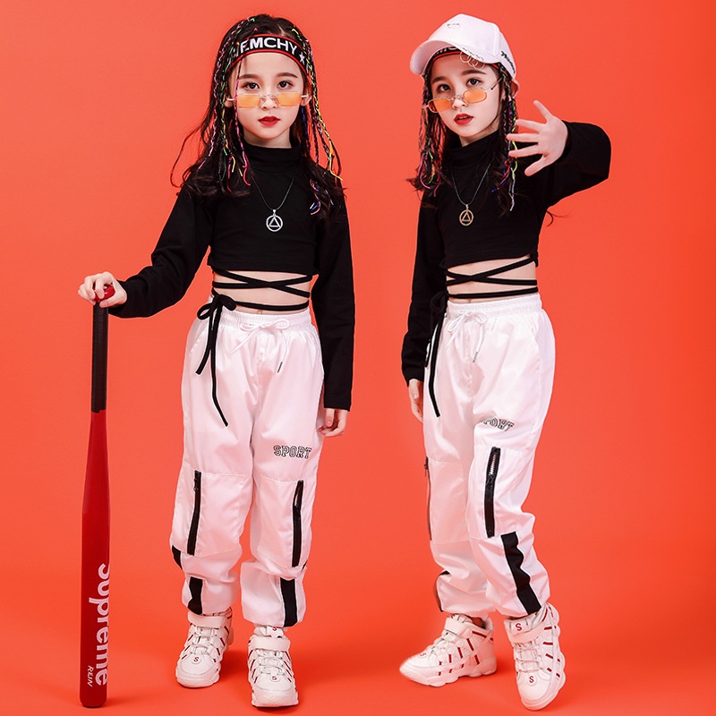 Bộ Trang Phục Nhảy Hip-Hop Jazz Phong Cách Hàn Quốc Cho Bé Gái Phiên Bản Mới. A3