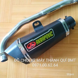 Pô độ Akrapovic Wave kèm cổ inox - Pô độ Wave full cổ pô