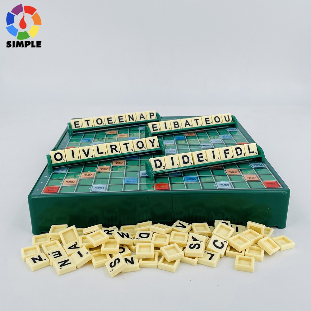 Bộ trò chơi Scrabble gấp gọn 25x25cm có 10 trò chơi tiện dụng khi du lịch