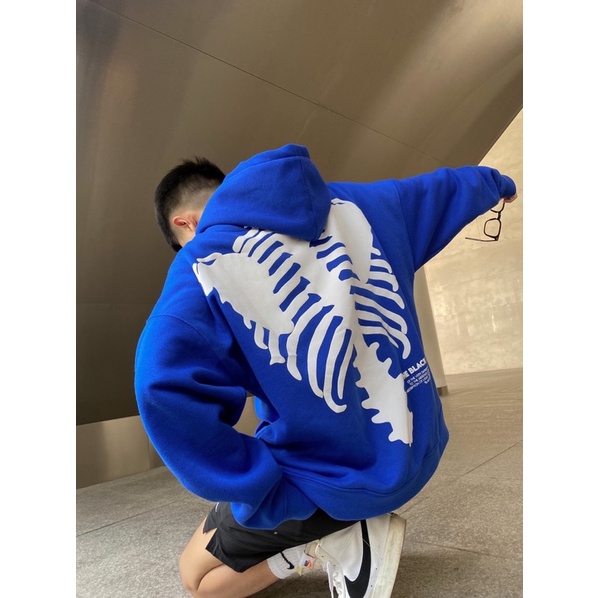 ÁO KHOÁC SKELETON PHỐI MÀU BABY BLUE THE BLACK ADAMS