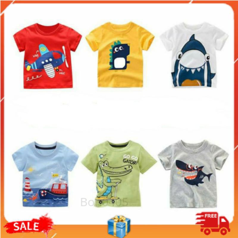 [ Mềm Mát] Áo Thun Phông 100% Cotton Cho Bé Trai LOMITOO.