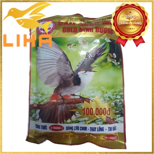 Cám Chào Mào Bình Dương Gold 200gr Dành Cho Cả Chim Thi Đấu và Thay Lông