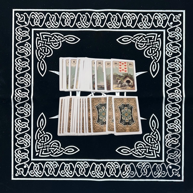 Khăn Trải Bàn Bói Tarot 19x19in Chất Lượng Cao Thẻ