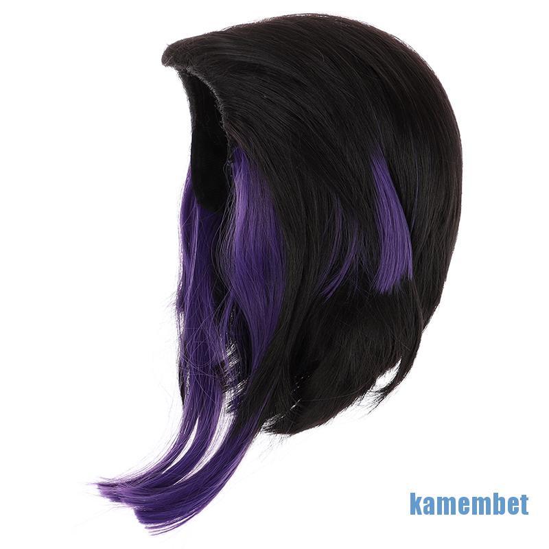 （hot*cod）Anime Kochou Shinobu Black-purple Cosplay Synthetic Hair Wigs Party Exhibit