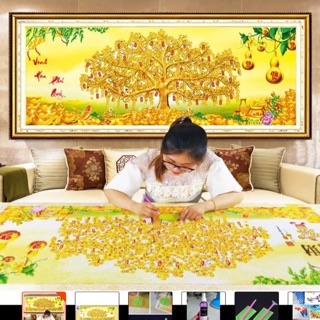 Tranh đính đá cây đồng tiền yn5193