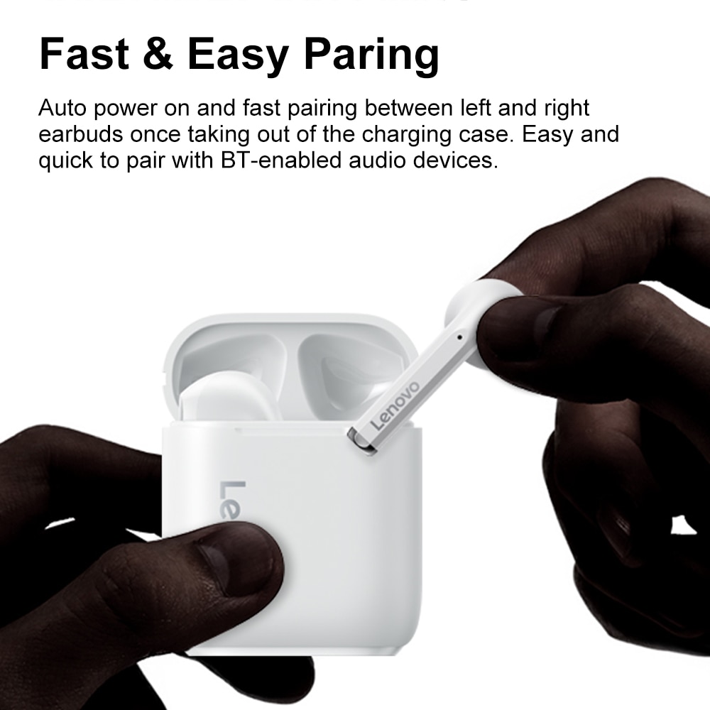 LENOVO Tai Nghe Bluetooth 5.0 Không Dây Lp2 Chống Nước Kèm Phụ Kiện