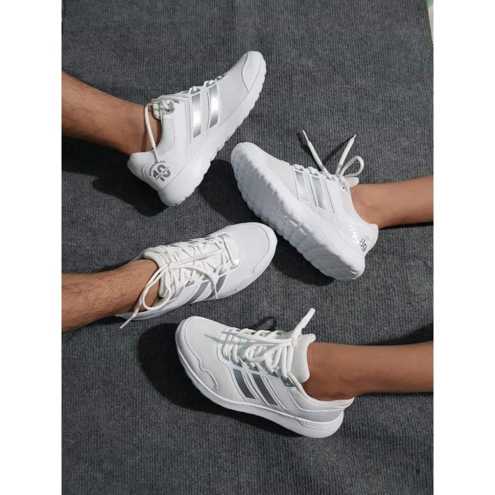 Giày Sneaker Nam Nữ Siêu Nhẹ (Trắng/Đen)