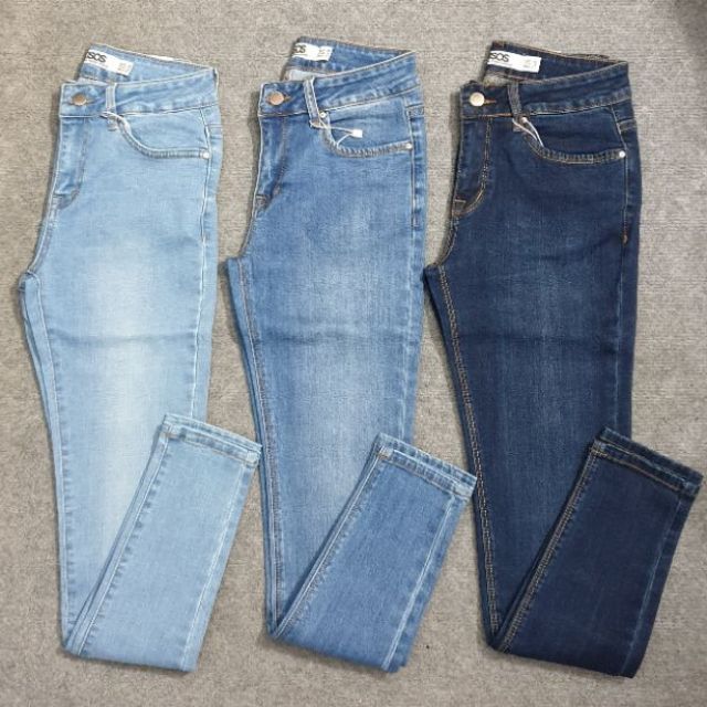 Quần jean skinny dài lưng cao ôm body tôn dáng - 110asos