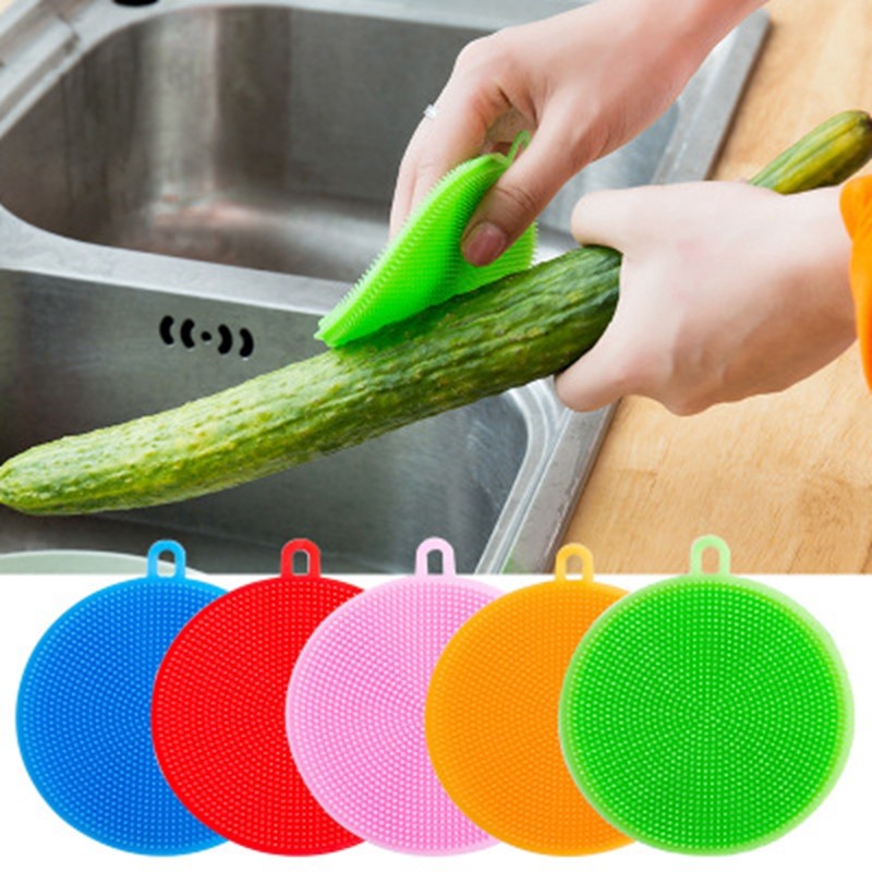1 Miếng Rửa Chén Silicone Dày Đa Năng