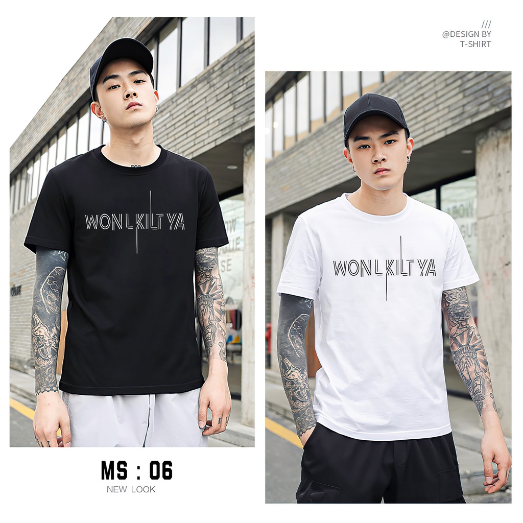 [ Mã 01-06] Áo Thun Nam Cổ Tròn vải Cotton co giãn dày dặn Mã 01-06