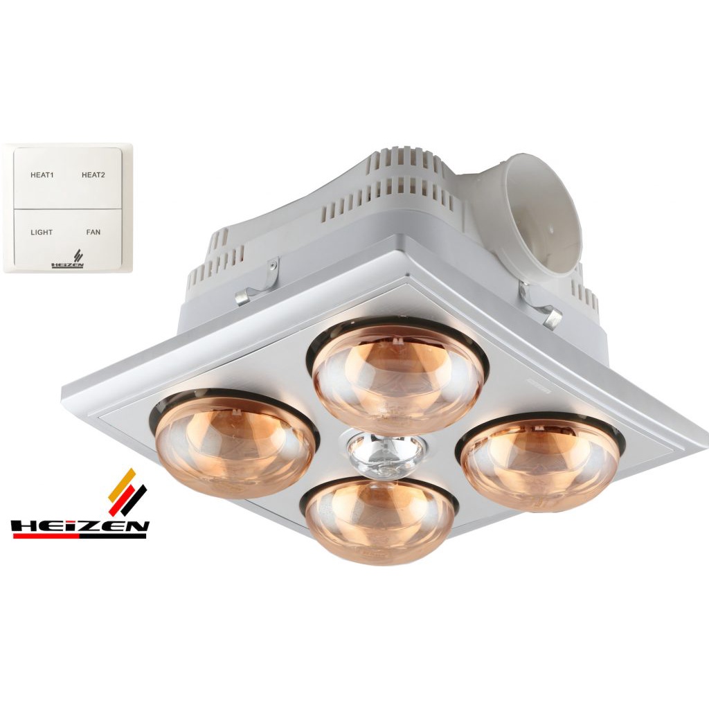 Đèn sưởi âm trần 4 bóng có điều khiển – HE4BR