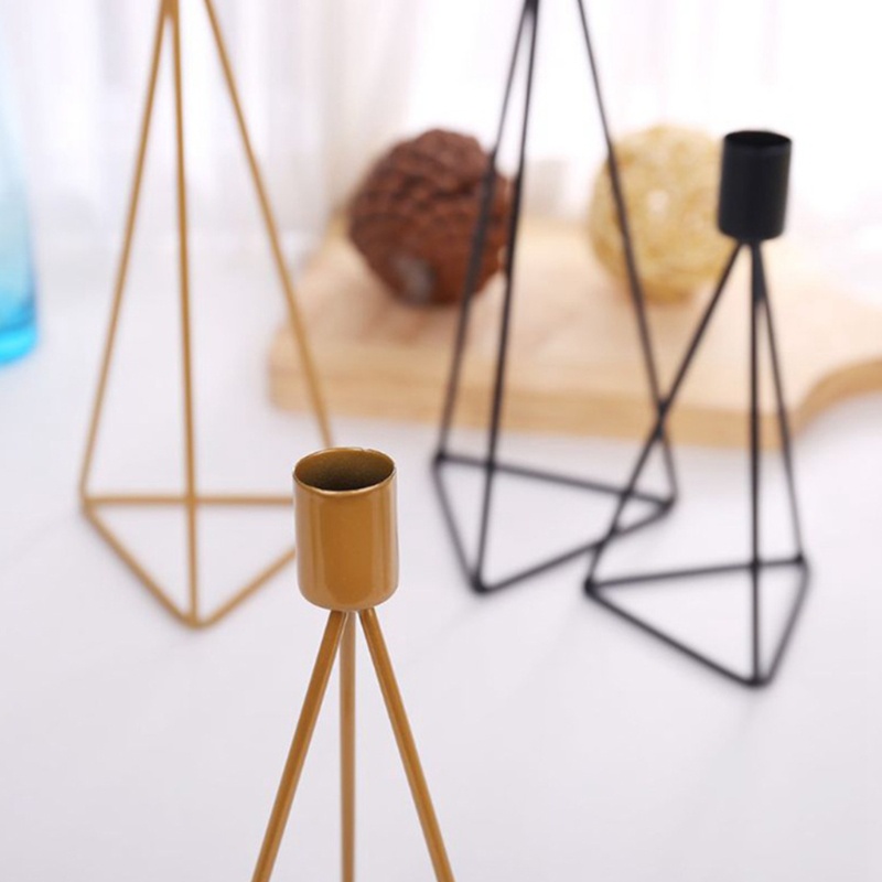 Set 2 Giá Đỡ Đèn Cầy Bằng Sắt Trang Trí Nhà Cửa / Tiệc Cưới