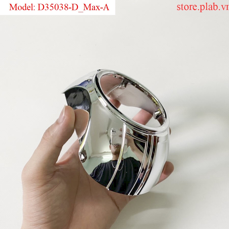 Chụp xi mạ bạc gắn bi cầu 3 inch - Loại trơn không lắp mắt thiên thần