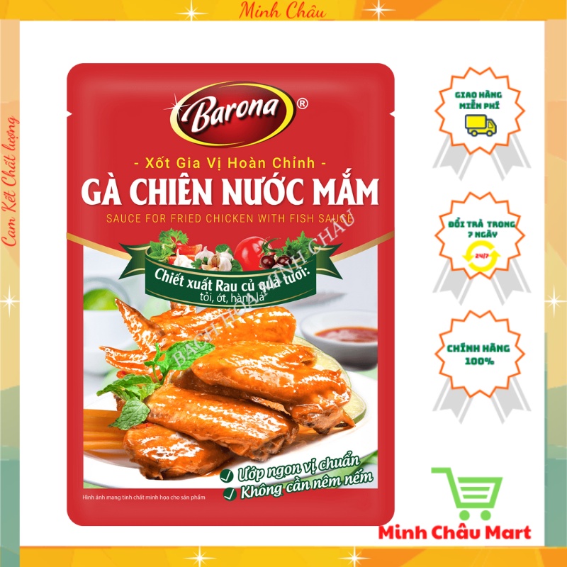 Xốt Gia Vị Hoàn Chỉnh Gà Chiên Nước Mắm Barona Gói 80g