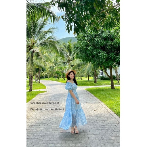 Azura Dress Váy Voan tơ vải in độc đáo