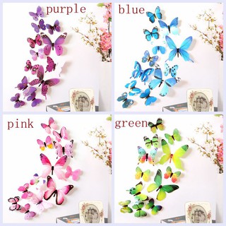 Decal bướm nổi 3D dán tường trang trí