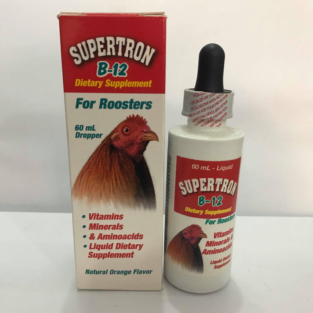 SUPERTRON B12 - Thuốc nuôi gà đủ pin, săn chắc, nước máu tốt - Chai zin 60ml