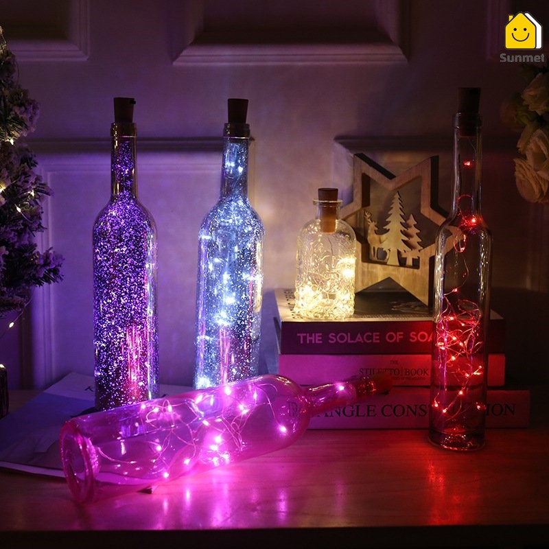 Đèn Led Fairy Light Dài 1M Trang Trí Nắp Bình Rượu Đa Sắc Trang Trí Quán Cafe Tiệm Trà Sữa Nhà Hàng Khách Sạn