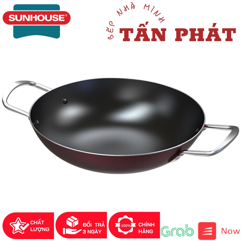[HỎA TỐC] CHẢO BẦU CHỐNG DÍNH SUNHOUSE 20-24-28-30-34 CM (KHÔNG DÙNG TRÊN BẾP TỪ)