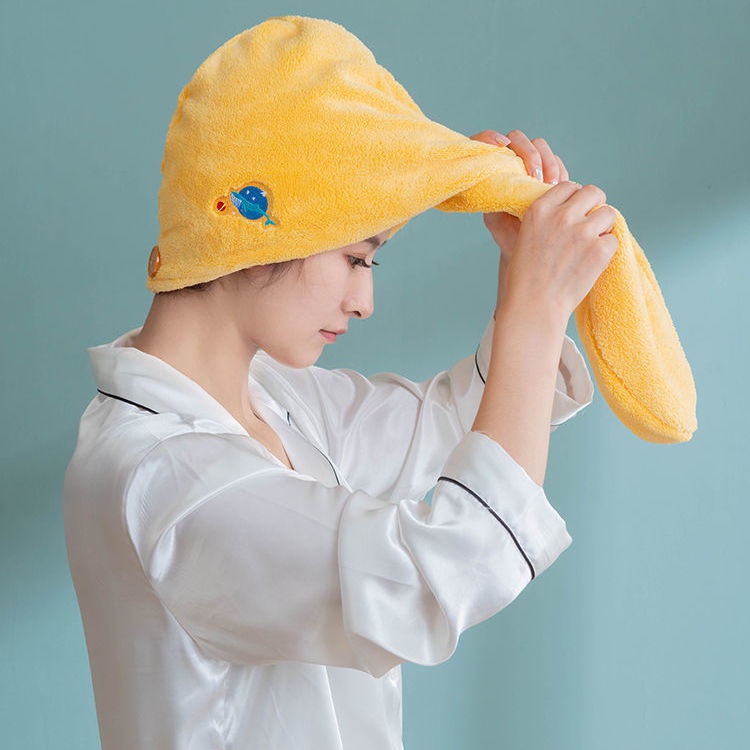 Mũ tắm gội khô mũ người lớn siêu thấm nhanh khô khăn quấn khăn turban lau khăn turban dễ thương mũ gội đầu phòng tắm