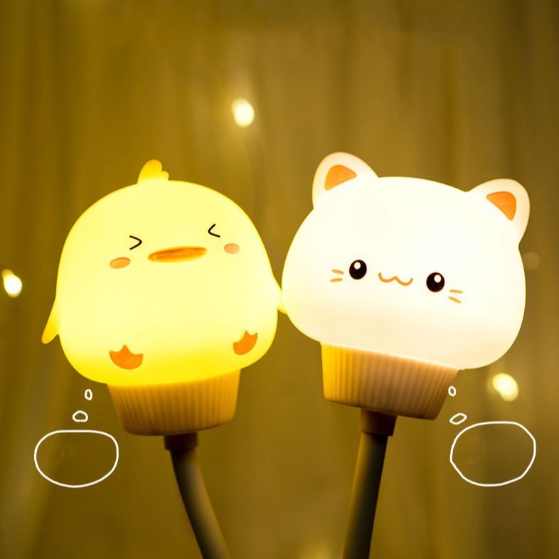 Đèn Ngủ Hình Thú Đáng Yêu Tích Hợp Chân Cắm USB Tiện Lợi