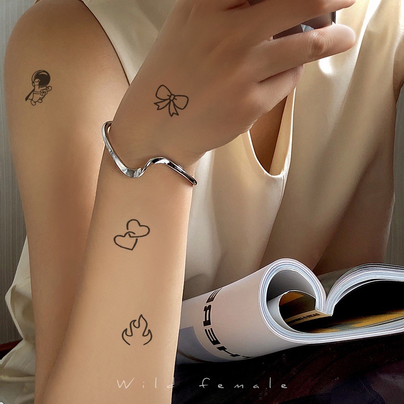 Bộ 6 Tấm Hình Xăm Dán 96 Mẫu Chống Thấm Nước Lâu Trôi Độc Đáo