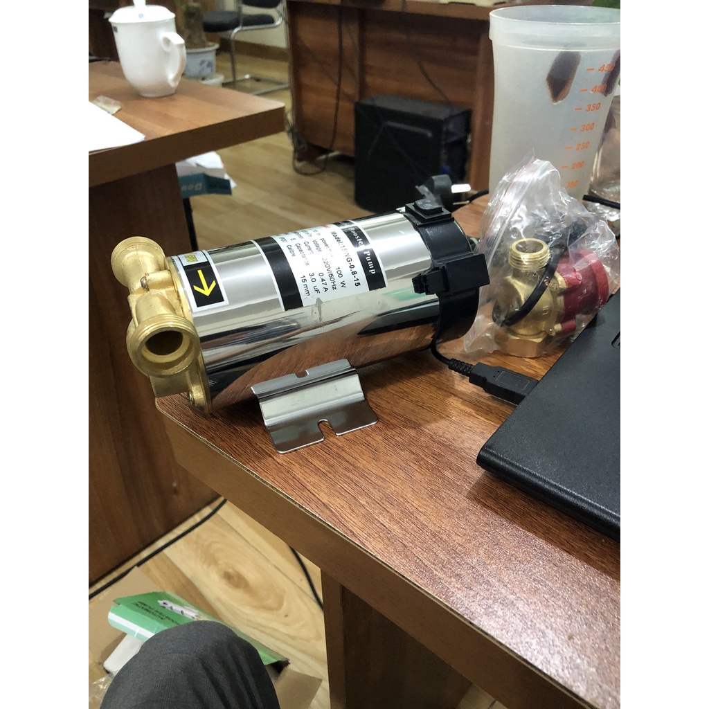 Bơm tăng áp lực máy giặt bình nóng lạnh - Máy bơm tăng áp mini 100w - bơm tăng áp