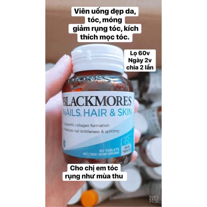 Viên uống đẹp da, móng, tóc Blackmores Hair Nail Skin